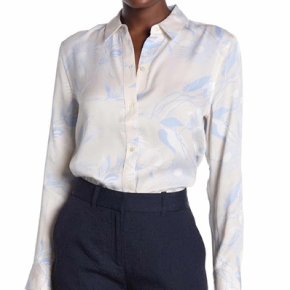 Equipment Leema Silk Floral Button Up NWT